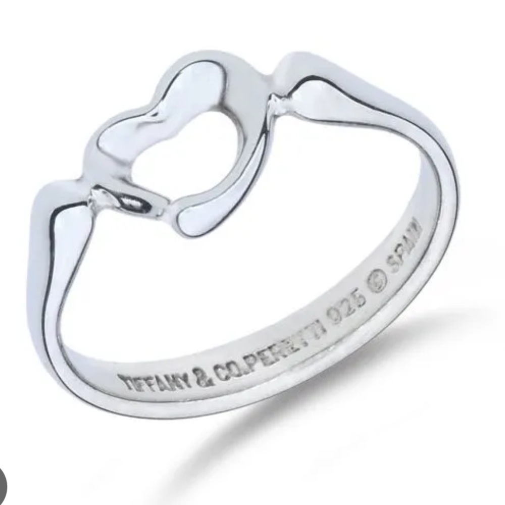 Tiffany & Co. Silver Elsa Peretti Open Heart Ring ✨💍🩶✨